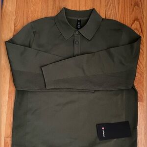 Lulu long sleeve polo green